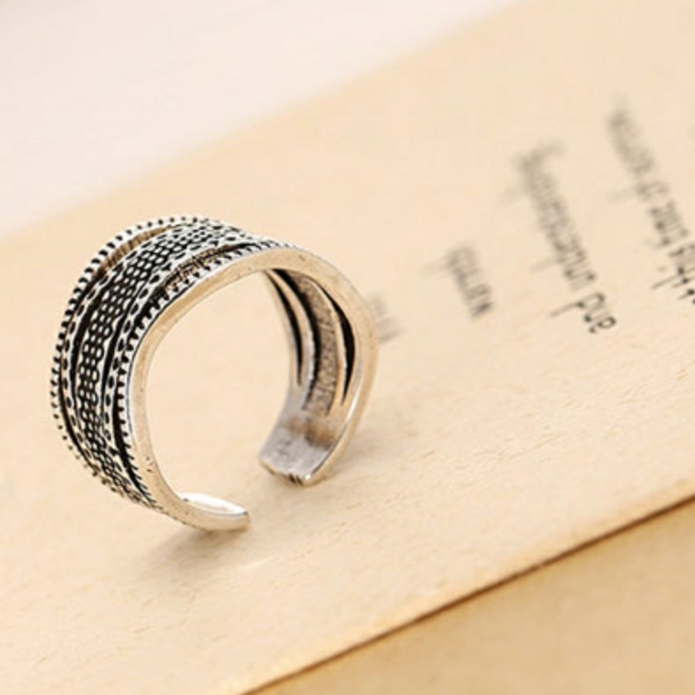 NEW Trendy Unisex | 925 Silver Multi Strand Ring - Picture 6 of 11